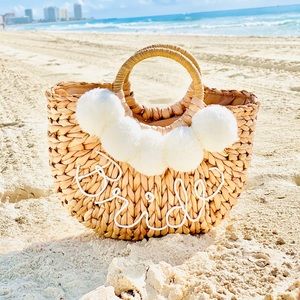 Straw Bride Handbag Purse